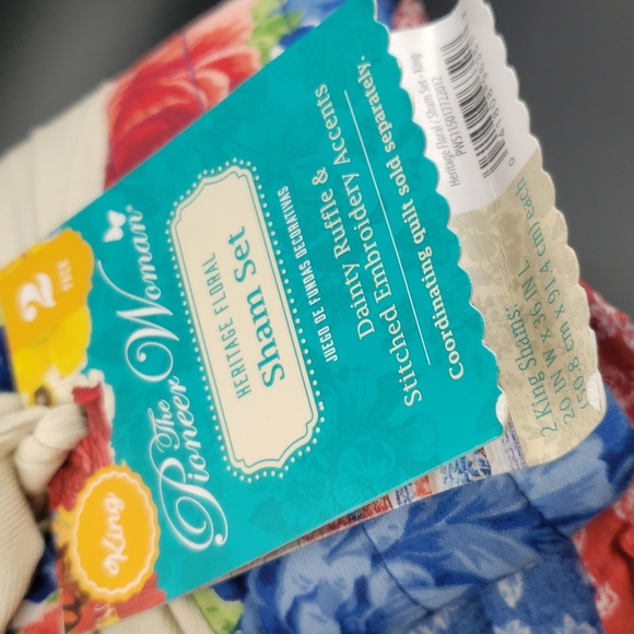 The Pioneer Woman Bedding Heritage Floral Sham Set 2 King Shams 2w